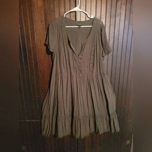 Torrid size 3 green with lace detail dress.